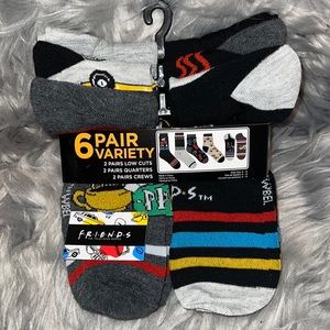 COPY - Men's 6-pack Variety Socks, 10-13, Friends